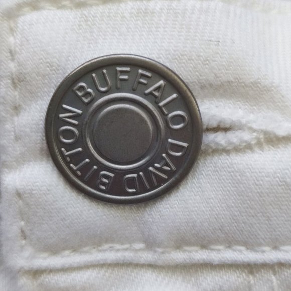 Buffalo David Bitton Misha mid rise straight leg jeans white women's size 6x30 - Picture 9 of 9